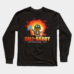 Call of Daddy Fatherhood Ops Father's Day Long Sleeve T-Shirt